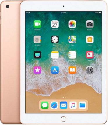 2018 Apple iPad 6th Gen (9,7-inch, 32GB, Wi-Fi + Cellular) Gold (Renewed)
