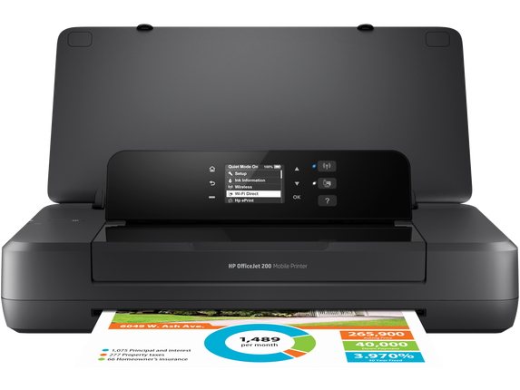 HP OfficeJet 200 Mobile Printer Black Renewed