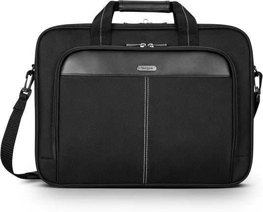 New Targus Classic Slim Laptop Bag - Ergonomic Briefcase and Messenger Bag Spacious - TCT027US