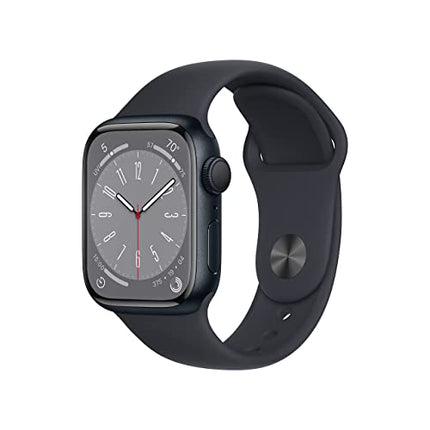 Apple Watch Series 8 (GPS, 41MM) - Midnight Aluminum Case with Midnight Sport Band (Renewed)