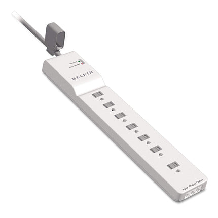 BELKIN BE107200-06 7-Outlet Home/Office Surge Protector with Telephone/Modem Pro