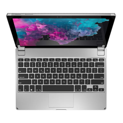 Brydge 12.3 Wireless Bluetooth Keyboard for Microsoft Surface Pro 6 | Surface Pro 5 | Surface Pro 4 | Integrated 2 Button Touchpad in Solid Aluminum Body | 160 Degree Viewing Angle (Silver) (Renewed)