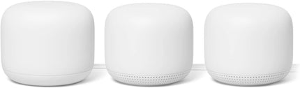Google Nest WiFi Router 3 Pack ( One Router & Two extenders) 2ndGEneration 4x4 AC2200 Mesh Wi-Fi Routers with 6600 Sq Ft Coverage (Renewed)