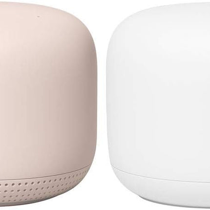 Google - Nest WiFi - WiFi Router (2-Pack in Sand) (Renewed)