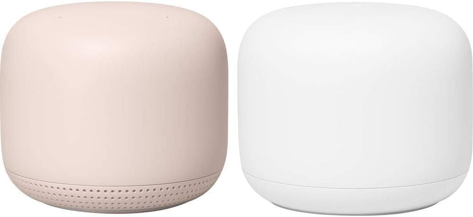 Google - Nest WiFi - WiFi Router (2-Pack in Sand) (Renewed)