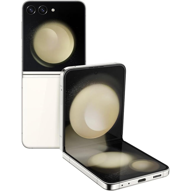 SAMSUNG Galaxy Z Flip 5 F7310 Foldable Design, 5G Single Sim 512GB 8GB RAM Factory Unlocked for Any Carrier, Global Smartphone Mobile Cell- Cream