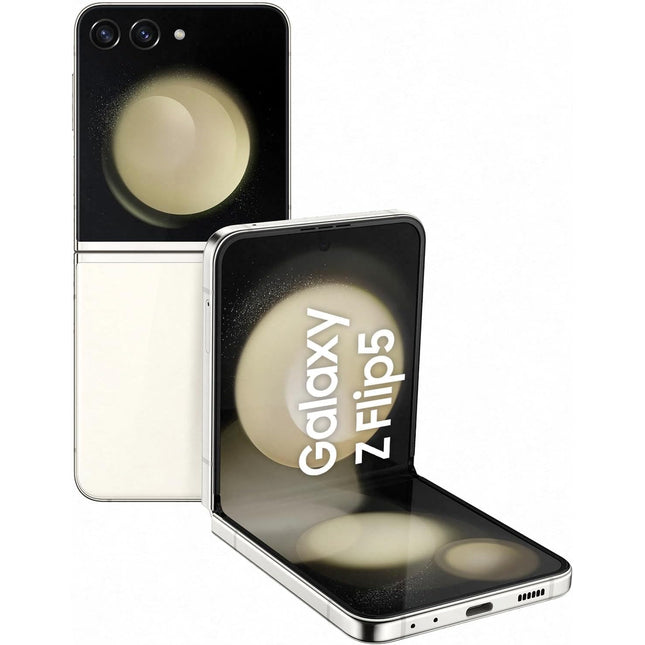 SAMSUNG Galaxy Z Flip 5 F7310 Foldable Design, 5G Single Sim 256GB 8GB RAM Factory Unlocked for Any Carrier, Global Smartphone Mobile Cell - Cream