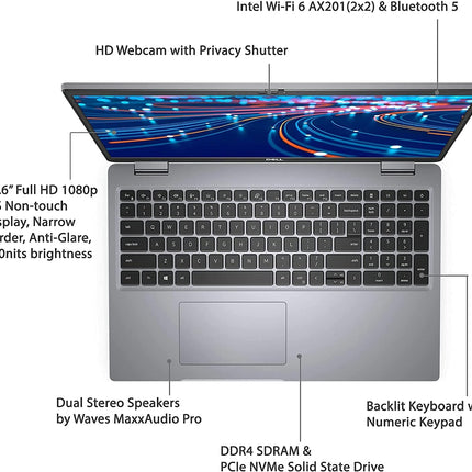 Dell Latitude 5520, 15.6inch FHD Display, Intel Core i5-1135G7, 16GB RAM, 512GB PCIe SSD, Webcam, HDMI, Backlit Keyboard, Win 11 Pro (Renewed)