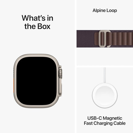 Apple Watch Ultra 2 [GPS + Cellular 49mm] Smartwatch with Rugged Titanium Case & Indigo Alpine Loop Small. Fitness Tracker, Precision GPS, Action Button, Extra-Long Battery Life Renewed