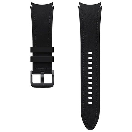 SAMSUNG Galaxy Watch 6, 5, 4 Series Hybrid Eco Leather Band, T-Buckle Closure for Men and Women, Smartwatch Replacement Strap, Durable, One Click Attachment, Medium/Large, ET-SHR96LBEGUJ, Black New