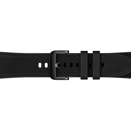 SAMSUNG Galaxy Watch 6, 5, 4 Series Hybrid Eco Leather Band, T-Buckle Closure for Men and Women, Smartwatch Replacement Strap, Durable, One Click Attachment, Medium/Large, ET-SHR96LBEGUJ, Black New