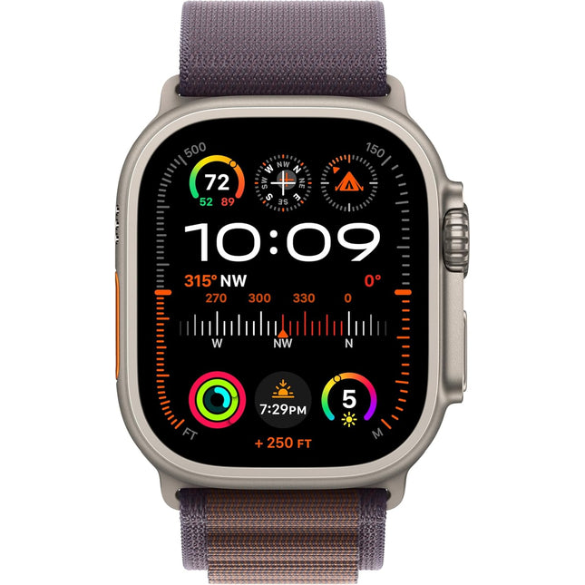 Apple Watch Ultra 2 [GPS + Cellular 49mm] Smartwatch with Rugged Titanium Case & Indigo Alpine Loop Small. Fitness Tracker, Precision GPS, Action Button, Extra-Long Battery Life Renewed