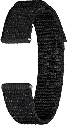 New Samsung Galaxy Watch 6, 5, 4 Series Fabric Band, Slim, Nylon, Reflective Smartwatch Replacement Strap for Men and Women, One Click Attachment, Small/Medium, Black - ET-SVR93SBEGUJ