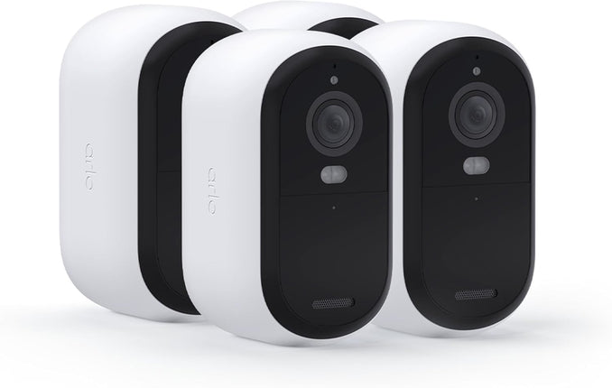 Arlo Essential Security Wireless 2K Camera with Spotlight, Indoor/Outdoor, 2nd Gen, 2-Way Audio, Color Night Vision, Motion Activation, Real Time Notifications, White, VMC3450, 4-Pack (Renewed)