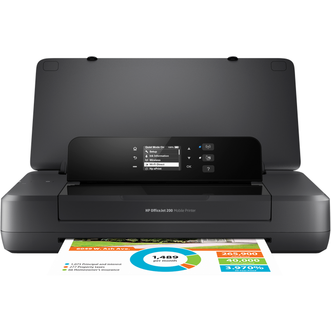 HP OfficeJet 200 Mobile Printer Black Renewed