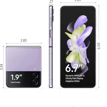 Samsung Galaxy Z Flip4 128 GB Bora Purple Spectrum Renewed