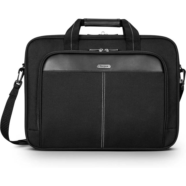 New Targus Classic Slim Laptop Bag - Ergonomic Briefcase and Messenger Bag Spacious - TCT027US