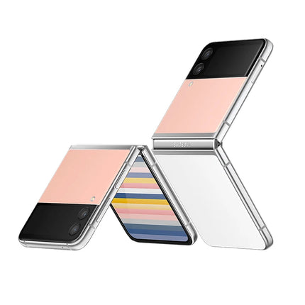 SAMSUNG Galaxy Z Flip3 256GB Bespoke -Pink / White /Silver - Factory Unlocked - Renewed