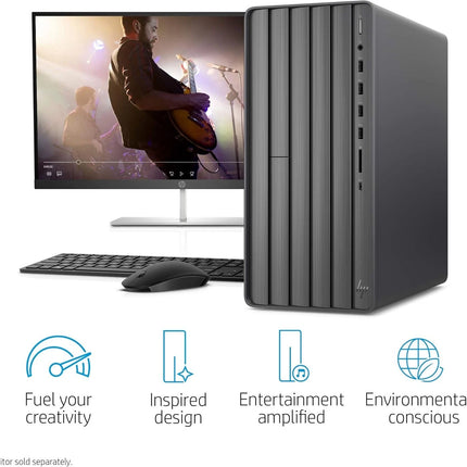 HP Envy Desktop - i3 10th Gen 3.6GHz - 12GB RAM - 1TB NVMe + 2TB HDD (Renewed)