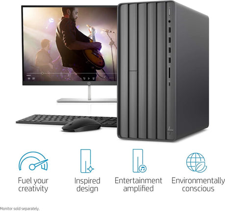 HP Envy Desktop - i3 10th Gen 3.6GHz - 12GB RAM - 1TB NVMe + 2TB HDD (Renewed)