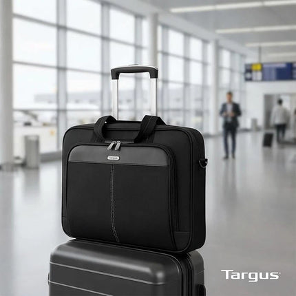 New Targus Classic Slim Laptop Bag - Ergonomic Briefcase and Messenger Bag Spacious - TCT027US