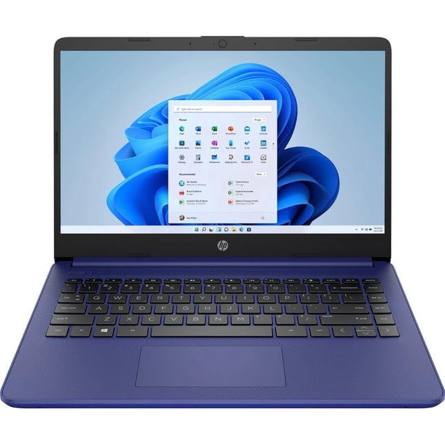 HP Laptop 14-dq0001dx Celeron N4020 Laptop (14-inch, 4 GB RAM, 64GB Storage) Blue (Renewed) 234K1UA#ABA