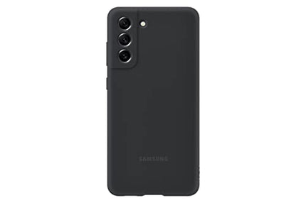 SAMSUNG Galaxy S21 FE 5G Silicon Cover, Protective Phone Case, Smartphone Protector, Hook to Attach Strap, Soft Grip, Matte Finish, US Version, Black