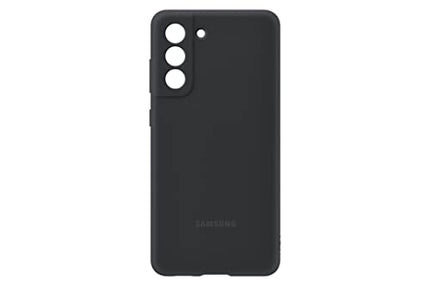 SAMSUNG Galaxy S21 FE 5G Silicon Cover, Protective Phone Case, Smartphone Protector, Hook to Attach Strap, Soft Grip, Matte Finish, US Version, Black