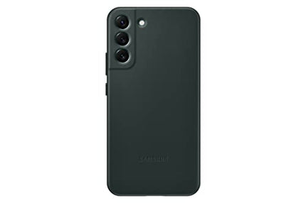 SAMSUNG Galaxy S22+ Leather Cover, Protective Phone Case, Camera Lens Protection, Shockproof, Premium, Elegant, Slim Design, US Version, Green, (EF-VS906LGEGUS)