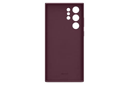 Samsung Galaxy S22 Ultra Silicone Cover, Protective Phone Case, Soft, Sleek Protection, Slim Design, Matte Finish, US Version, Burgundy, (EF-PS908TEEGUS)