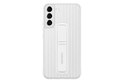 Samsung Electronics Galaxy S22+ Protective Standing Cover, High Protection Phone Case, 2 Detachable Kickstands, 2 Viewing Angles, US Version, White, (EF-RS906CWEGUS)