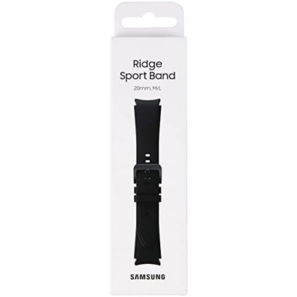 Samsung Ridge Sport Band for Galaxy Watch4 & Classic (20mm) (Medium/Large, Black)