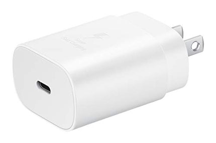 SAMSUNG 25W Wall Charger USB C Adapter, Super Fast Charging Block for Galaxy Phones and Devices, Cable Not Included, 2021, US Version, White