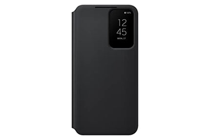 SAMSUNG Galaxy S22 S-View Flip Cover, Protective Phone Case, Tap Control, Cutting Edge Design, US Version, Black, (EF-ZS901CBEGUS)