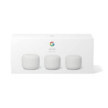 Google Nest AC2200 2ndGEneration 4x4 White WiFi Router (One Router & Two extenders) Mesh Wi-Fi Routers with 6600 Sq Ft Coverage (Renewed)