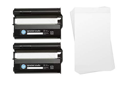 HP Sprocket Studio 4x6 Photo Paper & Cartridges (80 Sheets - 2 Cartridges) Compatible ONLY with HP Studio Printer.