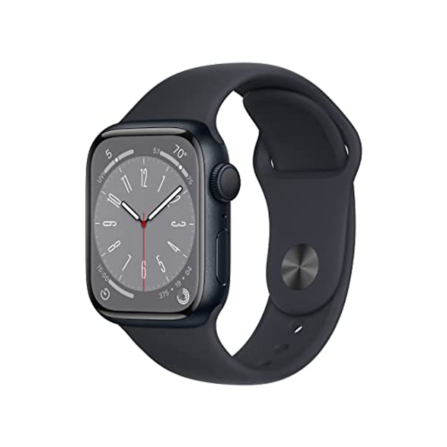 Apple Watch Series 8 (GPS, 41MM) - Midnight Aluminum Case with Midnight Sport Band (Renewed)