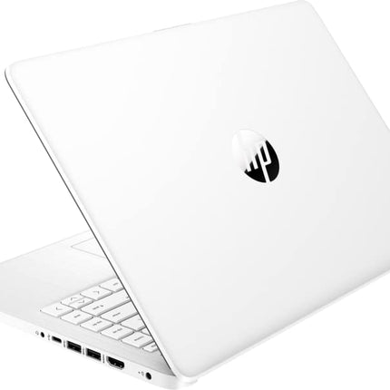 HP 14-dq3020ca 14-inch HD Laptop Intel Celeron N4500 4GB DDR4 RAM 64GB eMMC Computer Storage Intel UHD Graphics, SD Card Reader, HDMI, USB Type C, Wifi, Bluetooth Windows 10 Home, Snow White (Renewed)