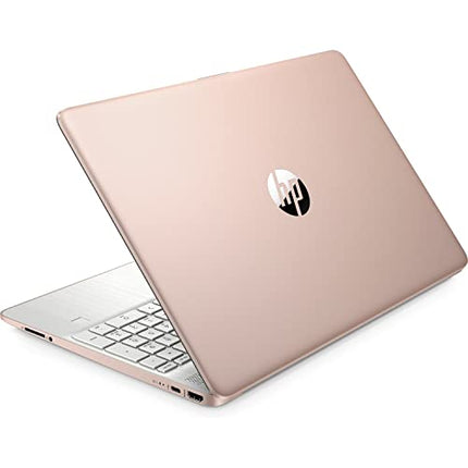 HP Laptop 15-DY0702DS 15.6-inch HD Notebook Screen, Intel Celeron N4120 UHD 600, 4GB DDR4 RAM 128GB SSD Computer PC w/ Dual-Speaker Webcam USB C HDMI Windows 11 Home S Installed, Pale Rose (Renewed)