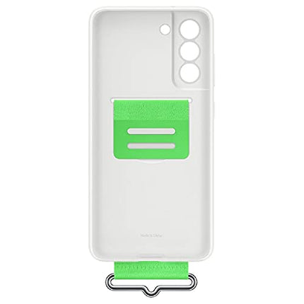 Samsung Official Original Galaxy S21 FE 5G Silicone Cover with Strap (EF-GG990) - White