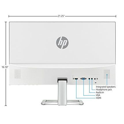 HP 23.8-inch FHD Monitor with Built-in Audio (24ea, White) (Renewed)