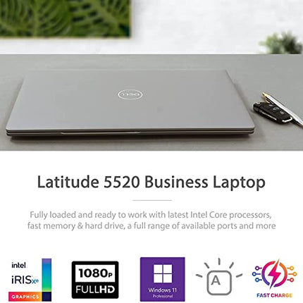 2022 Newest Dell Business Laptop Latitude 5520, 15.6" FHD Display, Intel Core i5-1135G7, 16GB RAM, 512GB PCIe SSD, Webcam, HDMI, Backlit Keyboard, Wi-Fi 6, Thunderbolt 4, Win 11 Pro (Renewed)