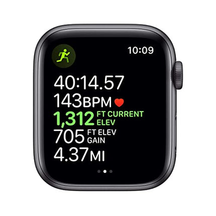 Apple Watch Series 5 (GPS + Cellular, 44MM) - Space Gray Aluminum Case with Black Sport Band (Renewed)