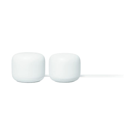 Google Nest AC2200 2nd Generation Router and Add On Access Point Mesh Wi-Fi System 2-Pack Snow (Renewed)