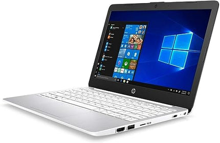 HP Stream 11-Inch Laptop, Intel Celeron N4020 4GB RAM, 32GB eMMC, Notebook Computer, Wi-Fi and Bluetooth, Windows 10 Home S, Diamond White - 11-AK0035NR (Renewed)