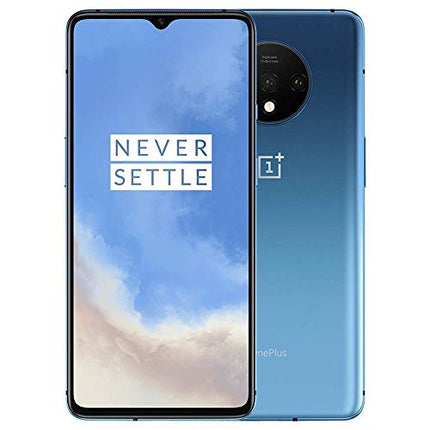 OnePlus 7T HD1907, 8GB RAM + 128GB Memory, GSM 4G LTE Unlocked for AT&T T-Mobile, Single Sim, US Model (Glacier Blue) (Renewed)