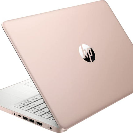 HP Laptop 14-dq0034dx 14" Intel Celeron N4120 4 GB Memory; 64 GB eMMC Storage Windows 11 S Pale Rose Gold(Renewed)