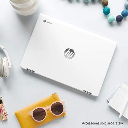 HP Chromebook x360 14-Inch HD Touchscreen Notebook, 2 in 1 Laptop Computer, Intel Celeron N4000, 4 GB RAM, 32 GB eMMC, Google Chrome OS (14b-ca0010nr, Ceramic White/Mineral Silver) (Renewed)