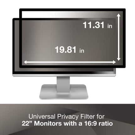 3M Framed Privacy Filter for 22" Widescreen Monitor (PF220W9F)