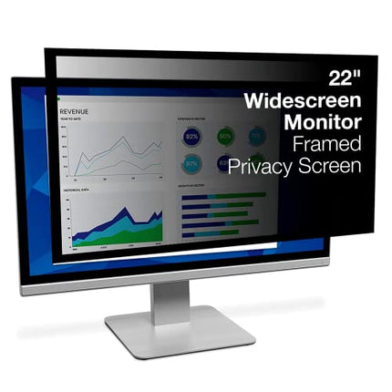 3M Framed Privacy Filter for 22" Widescreen Monitor (PF220W9F)